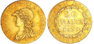 Italie - Gaule subalpine - 20 francs An 9 Italie - Gaule subalpine - 20 francs An 9