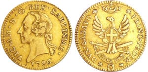 Italie - Sardaigne - Victor Amedeo III - 1/2 doppia 1786 (Turin) Italie - Sardaigne - Victor Amedeo III - 1/2 doppia 1786 (Turin)
