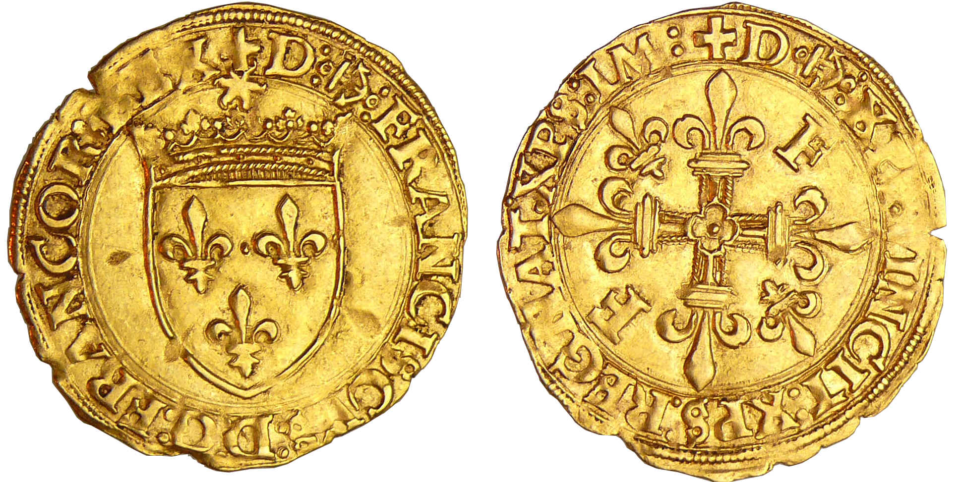 François 1er (1515-1547) - Ecu d'or au soleil - 5ème type - Bayonne François 1er (1515-1547) - Ecu d'or au soleil - 5ème type - Bayonne