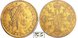 Louis XIV (1643-1715) - Louis d’or à la mèche longue - 1648 A (Paris)