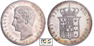 Italie - Naples et Sicile - Francesco II - 20 grana 1859 Italie - Naples et Sicile - Francesco II - 20 grana 1859