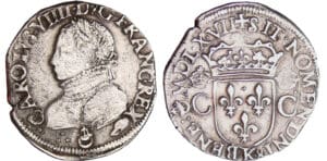 Charles IX (1560-1574) - Teston - 2ème type - 1562 K (Bordeaux) Charles IX (1560-1574) - Teston - 2ème type - 1562 K (Bordeaux)