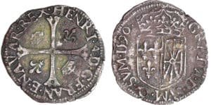 Henri IV (1589-1610) - Douzain de Navarre - 2ème type - 1590 (Saint-Palais) Henri IV (1589-1610) - Douzain de Navarre - 2ème type - 1590 (Saint-Palais)