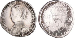 Charles IX (1560-1574) - Teston - 2ème type - 1565 H (La Rochelle) Charles IX (1560-1574) - Teston - 2ème type - 1565 H (La Rochelle)