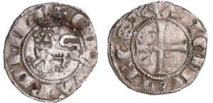 Aquitaine - Edouard 1er - Denier au léopard