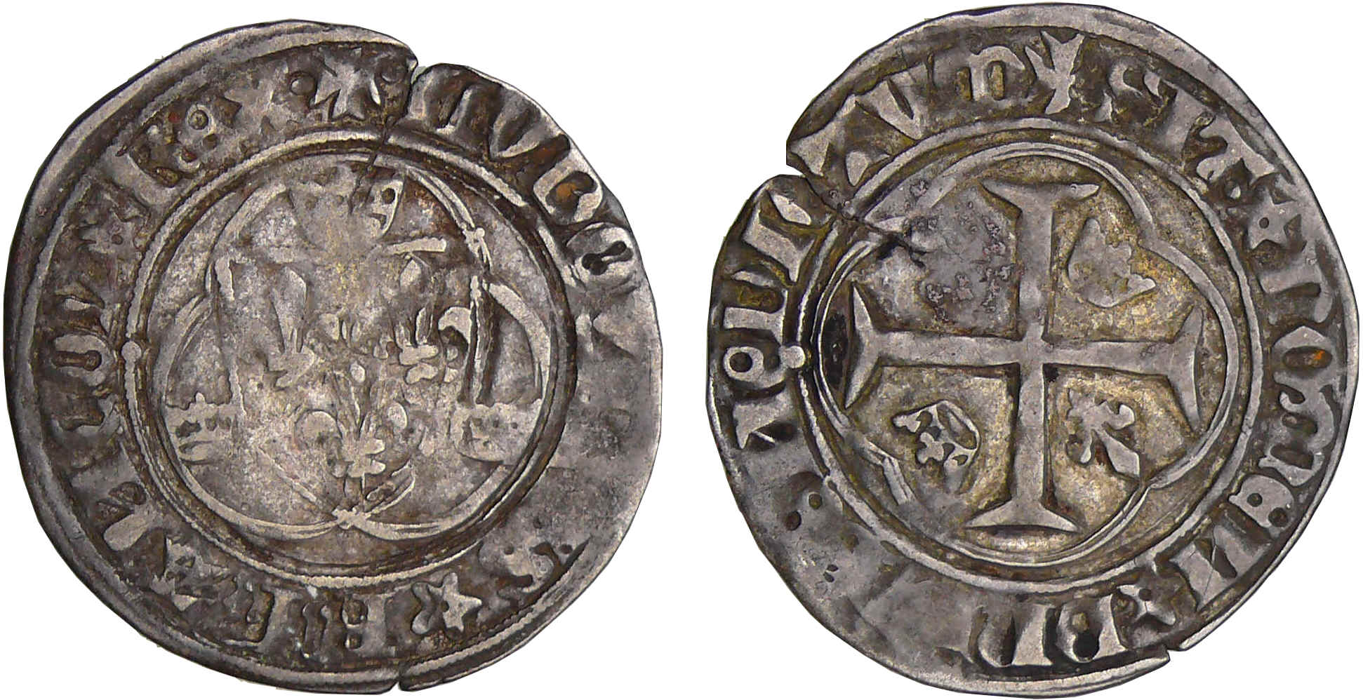 Louis XI (1461-1483) - Blanc à la couronne - Rouen Louis XI (1461-1483) - Blanc à la couronne - Rouen