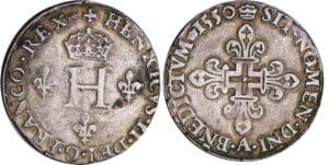 Henri II (1547-1559) - Gros de 6 blancs de NESLES - 1550 A (Paris) Henri II (1547-1559) - Gros de 6 blancs de NESLES - 1550 A (Paris)