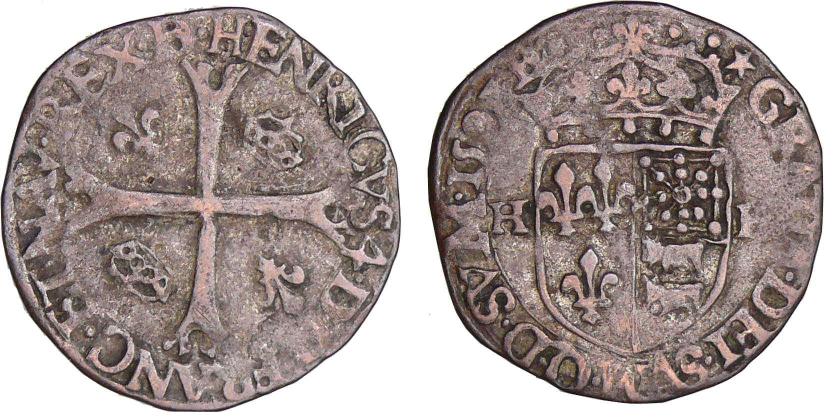 Henri IV (1589-1610) - Douzain de Béarn - 1er type - 1591 (Morlaàs) Henri IV (1589-1610) - Douzain de Béarn - 1er type - 1591 (Morlaàs)