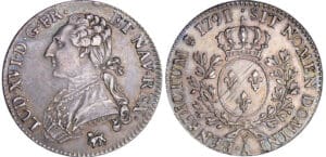 Louis XVI (1774-1792) - ½ écu aux branches d’olivier - 1791 .A (Paris) 2ème sem 91 sur 90