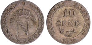10 centimes Napoléon Ier - 1809 A (Paris)