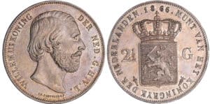 Pays-Bas - Willem III - 2 1/2 gulden 1866 Pays-Bas - Willem III - 2 1/2 gulden 1866