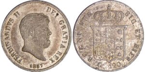 Italie - Règne des deux siciles - Ferdinando II - 120 grana 1857 Italie - Règne des deux siciles - Ferdinando II - 120 grana 1857