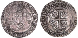 Charles VII (1422-1461) - Blanc à la couronne - Montpellier