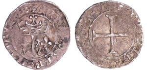 Charles VII (1422-1461) - Petit blanc au K - La Rochelle