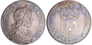 Louis XIV (1643-1715) - ½ écu à la mèche courte - 1644 A (Paris) point 44 sur 43