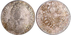Louis XIV (1643-1715) - ½ écu aux 3 couronnes - 1710 V (Troyes) Louis XIV (1643-1715) - ½ écu aux 3 couronnes - 1710 V (Troyes)