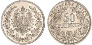 Allemagne - 50 pfennig 1877 D Allemagne - 50 pfennig 1877 D