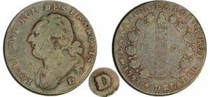 Constitution (1791-1792) - 12 deniers type FRANCOIS 1792 LD (Lyon!)