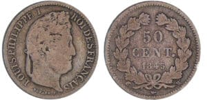 Louis-Philippe Ier (1830-1848) - 50 centimes 1845 W (Lille)