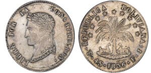 Bolivie (Bolivia) - 4 soles 1856 PTS FJ Bolivie (Bolivia) - 4 soles 1856 PTS FJ
