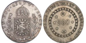 Brésil (Brazil) - 960 Reis 1826 R Brésil (Brazil) - 960 Reis 1826 R