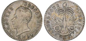 Haïti - 25 centimes An 24 (1827) Haïti - 25 centimes An 24 (1827)