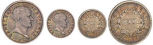 Napoléon 1er (1804-1814) - 1/4 de franc tête de nègre 1807 A (Paris) Napoléon 1er (1804-1814) - 1/4 de franc tête de nègre 1807 A (Paris)