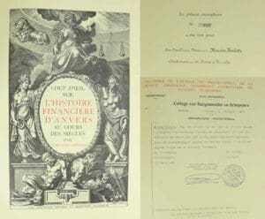 Coup d'oeil sur l'histoire financière d'Anvers au cours des siècles, 1926