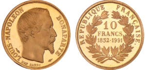 Cinquième république (1959- ) - Napoléon III - 10 francs refrappe 1991