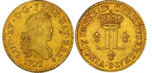 Louis XV (1715-1774) - Louis d’or aux deux L - 1722 S (Reims) Louis XV (1715-1774) - Louis d’or aux deux L - 1722 S (Reims)