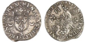 Henri II (1547-1559) - Douzain aux croissants - 1550 S (Troyes)
