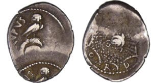 Cordia - Denier (46 av. J.-C.) - Double frappe