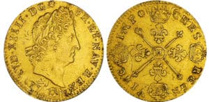 Louis XIV (1643-1715) - Louis d’or aux 8 L et aux insignes - 1704 H (La Rochelle) flan réf