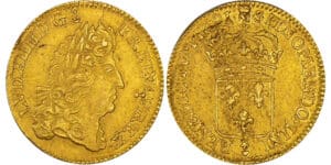 Louis XIV (1643-1715) - Louis d’or à l’écu - 1691 M couronné (Metz)