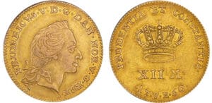 Danemark - Frederik V - 12 marks 1760 Danemark - Frederik V - 12 marks 1760