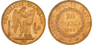 Troisième république (1871-1940) - 20 francs Génie 1892 A (Paris)