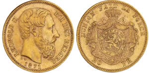 Belgique - Léopold II - 20 francs 1871 Belgique - Léopold II - 20 francs 1871