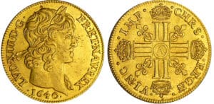 Louis XIII (1610-1643) - Double louis d’or au buste nu, mèche courte - 1640 A (Paris) Louis XIII (1610-1643) - Double louis d’or au buste nu, mèche courte - 1640 A (Paris)