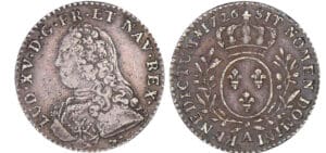 Louis XV (1715-1774) - 1/10 d'écu aux branches d’olivier - 1726 A (Paris) 1er sem Louis XV (1715-1774) - 1/10 d'écu aux branches d’olivier - 1726 A (Paris) 1er sem