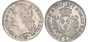 Louis XV (1715-1774) - 1/20 d'écu au bandeau - 1766 L (Bayonne)