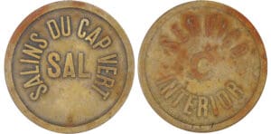 Cap vert - Jeton - Cie Française des salins - C (1919) Cap vert - Jeton - Cie Française des salins - C (1919)