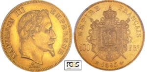 Napoléon III (1852-1870) - 100 francs tête laurée 1863 BB (Strasbourg)