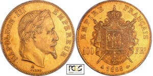 Napoléon III (1852-1870) - 100 francs tête laurée 1866 A (Paris)