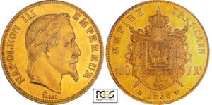 Napoléon III (1852-1870) - 100 francs tête laurée 1866 BB (Strasbourg)