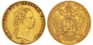Italie - Lombardie - François Ier d'Autriche - 1/2 souverain 1835 (Milan) Italie - Lombardie - François Ier d'Autriche - 1/2 souverain 1835 (Milan)