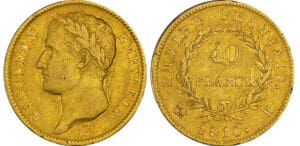 Napoléon 1er (1804-1814) - 40 francs revers empire 1810 K (Bordeaux)