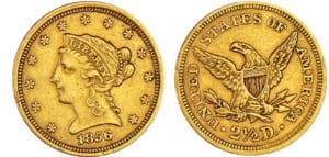 Etats-Unis - 2 1/2 dollars 1856 Liberty Head