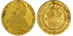 Espagne - Carlos IV - 4 escudos 1791 (Madrid) Espagne - Carlos IV - 4 escudos 1791 (Madrid)
