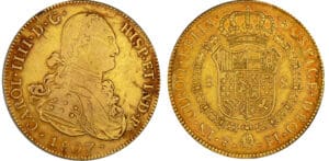 Bolivie - Carlos IV - 80 escudos 1807 (Potozi) Bolivie - Carlos IV - 80 escudos 1807 (Potozi)