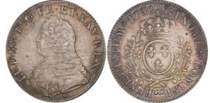 Louis XV (1715-1774) - Ecu aux branches d’olivier - 1738 BB (Strasbourg) Louis XV (1715-1774) - Ecu aux branches d’olivier - 1738 BB (Strasbourg)